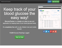 Tablet Screenshot of glucosetracker.net